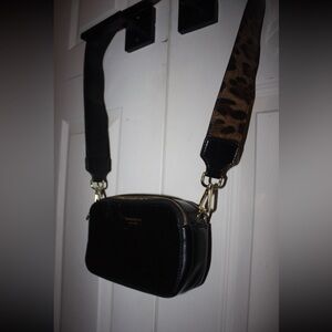 black long shoulder bag